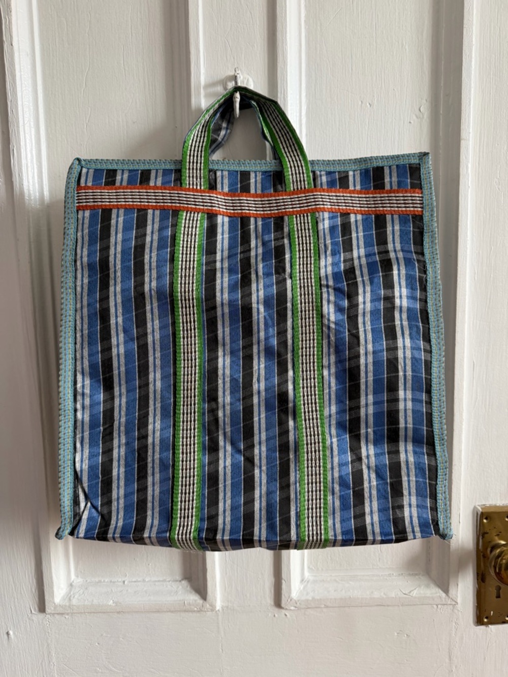 Bode Blue Striped Large Tote - Picture 3 of 4